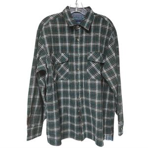 Claybrooke  Outdoors Mens Tartan Plaid Flannel Long Sleeve Button Front Shirt L